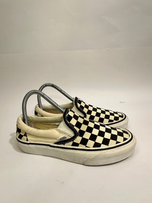 Vans Black Check-board Low-Top Laceless Sneakers
