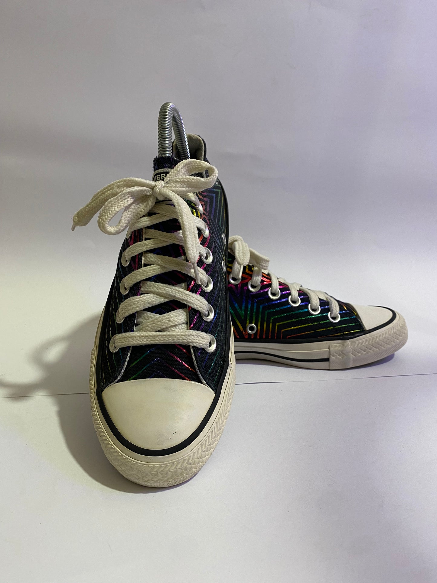 Converse Blue with Red Strips Low-Top Sneakers