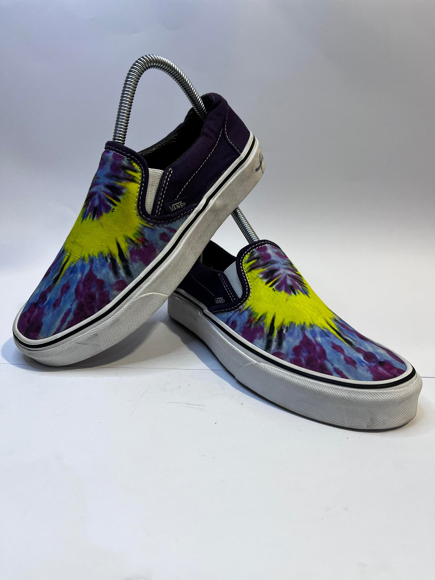 Vans Blue and Yellow Low-Top Sneakers