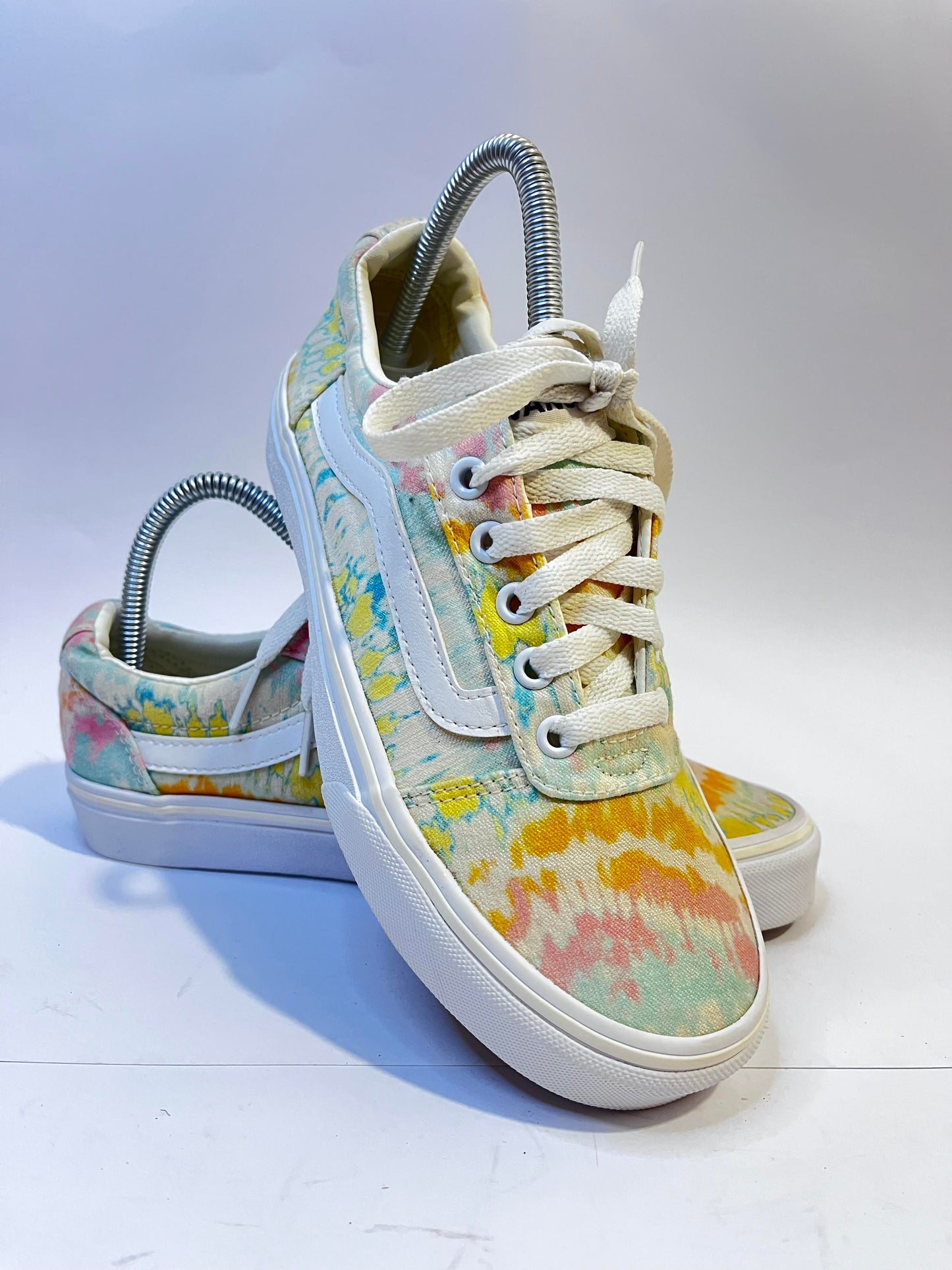 Vans White Yellow Low-Top Sneakers