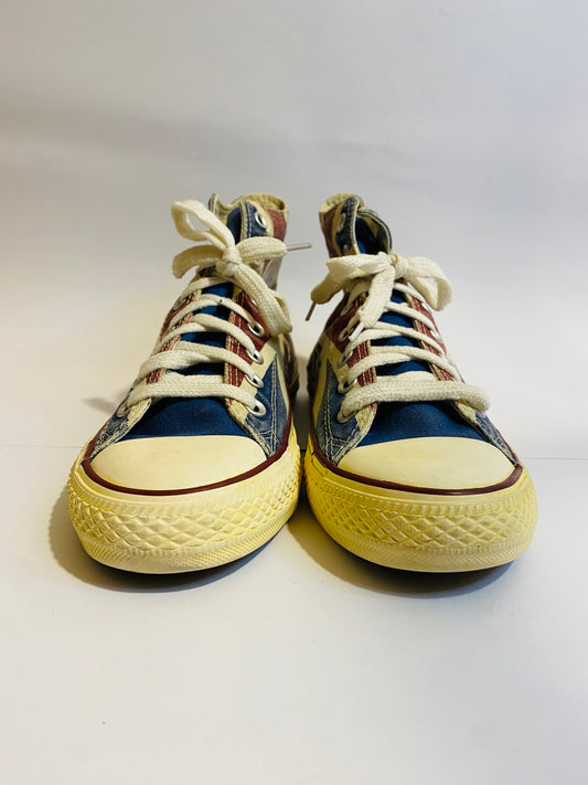 Converse Red and White High-Top Sneakers