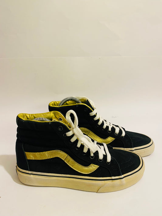 Vans Black n Gold High -Top Sneakers