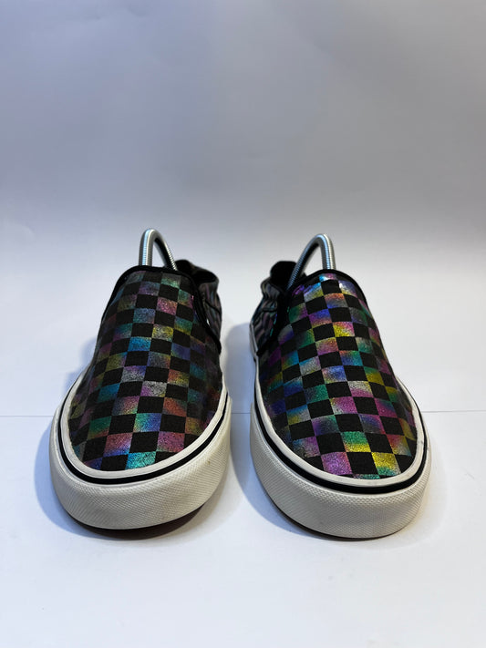 Vans Slip-On – Plain Tele Grey with Turkish Rose Design