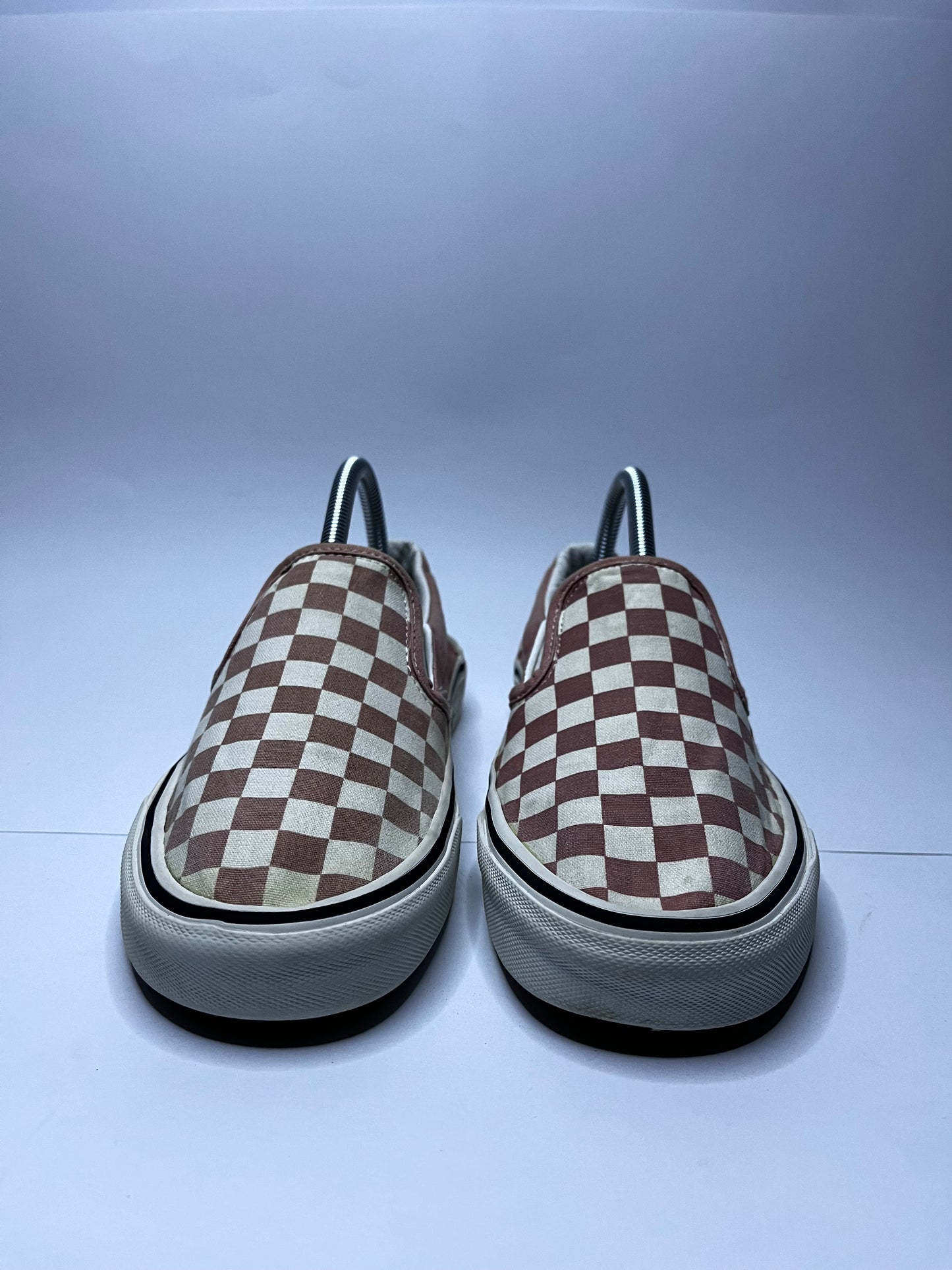 Vans Slip-On – Check-board Snow White Maroon