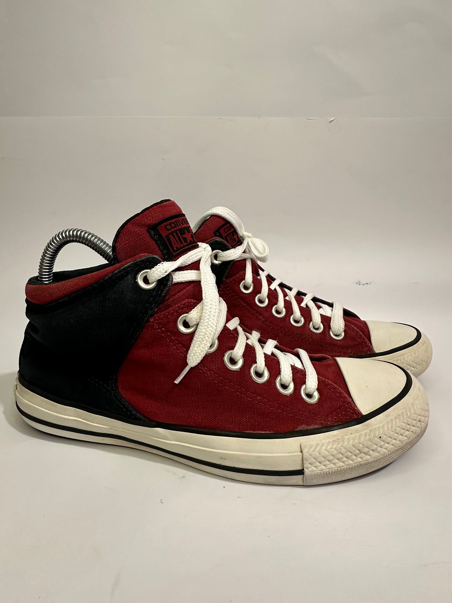 Converse Red and Blue High-Top Sneakers