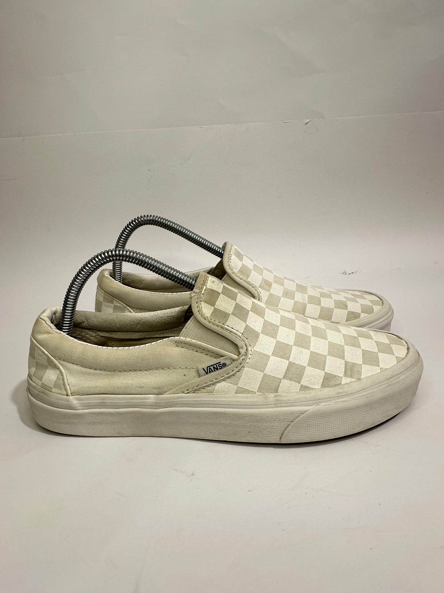 Vans Ash White Low-Top Laceless Sneakers