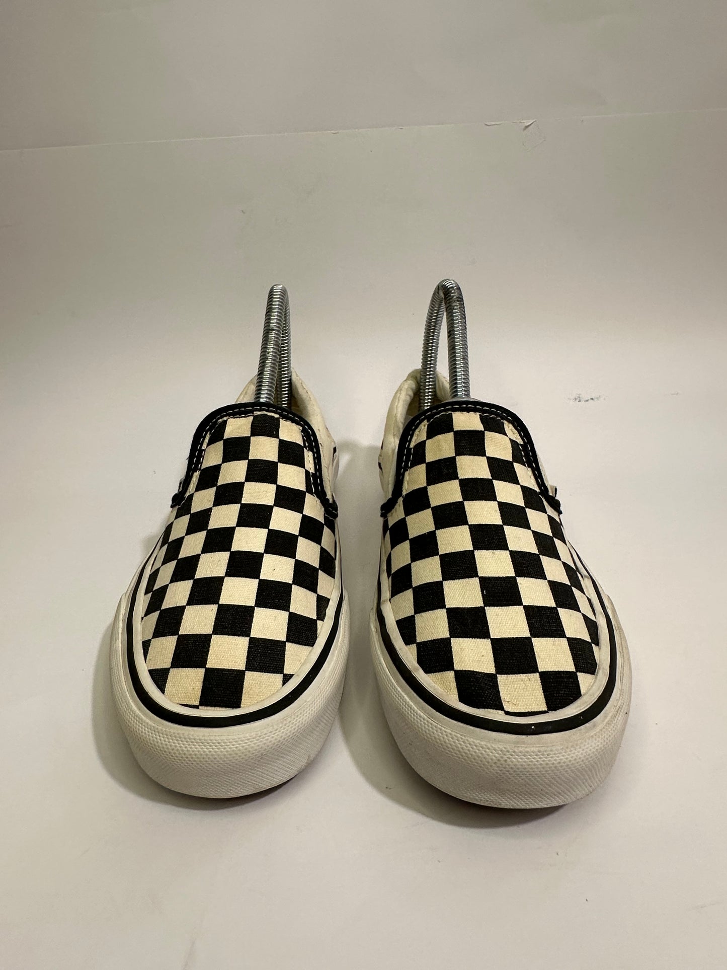 Vans Black Check-board Low-Top Laceless Sneakers