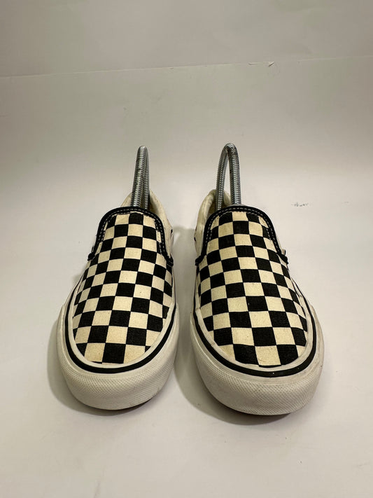Vans Black Check-board Low-Top Laceless Sneakers