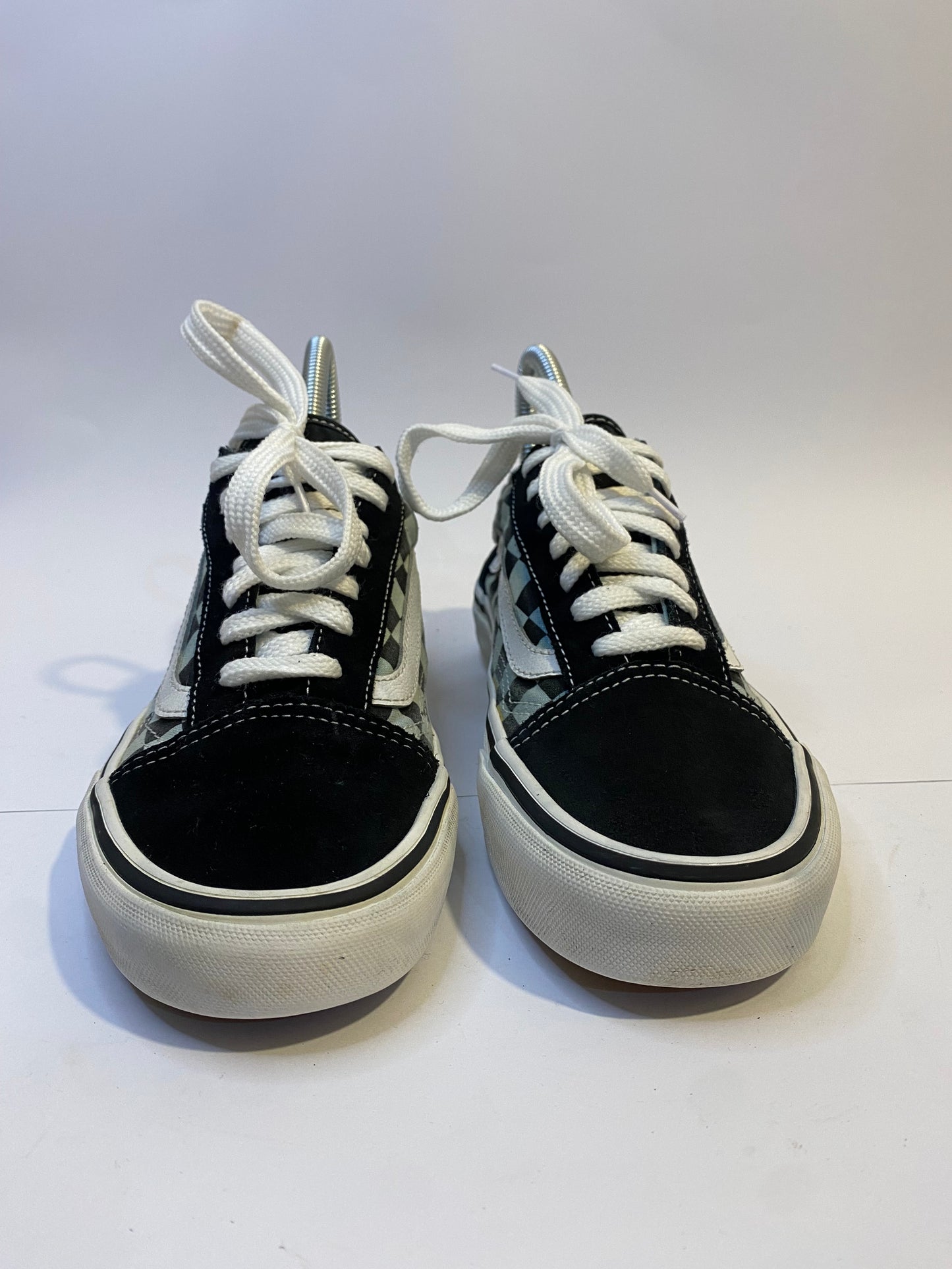 Vans Black and Purple Print Low-Top Sneakers