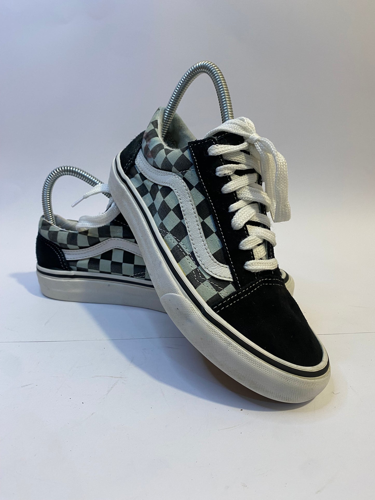 Vans Black and Purple Print Low-Top Sneakers