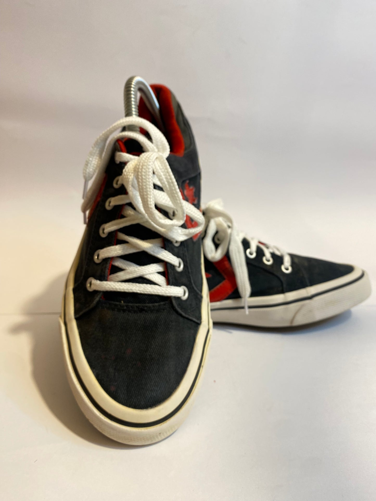 Vans Black and Red Low-Top Sneakers