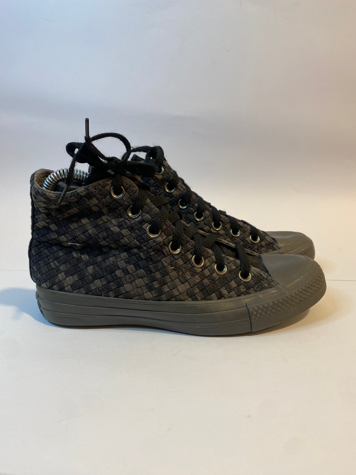 Converse Brown Checkerboard High-Top Sneakers