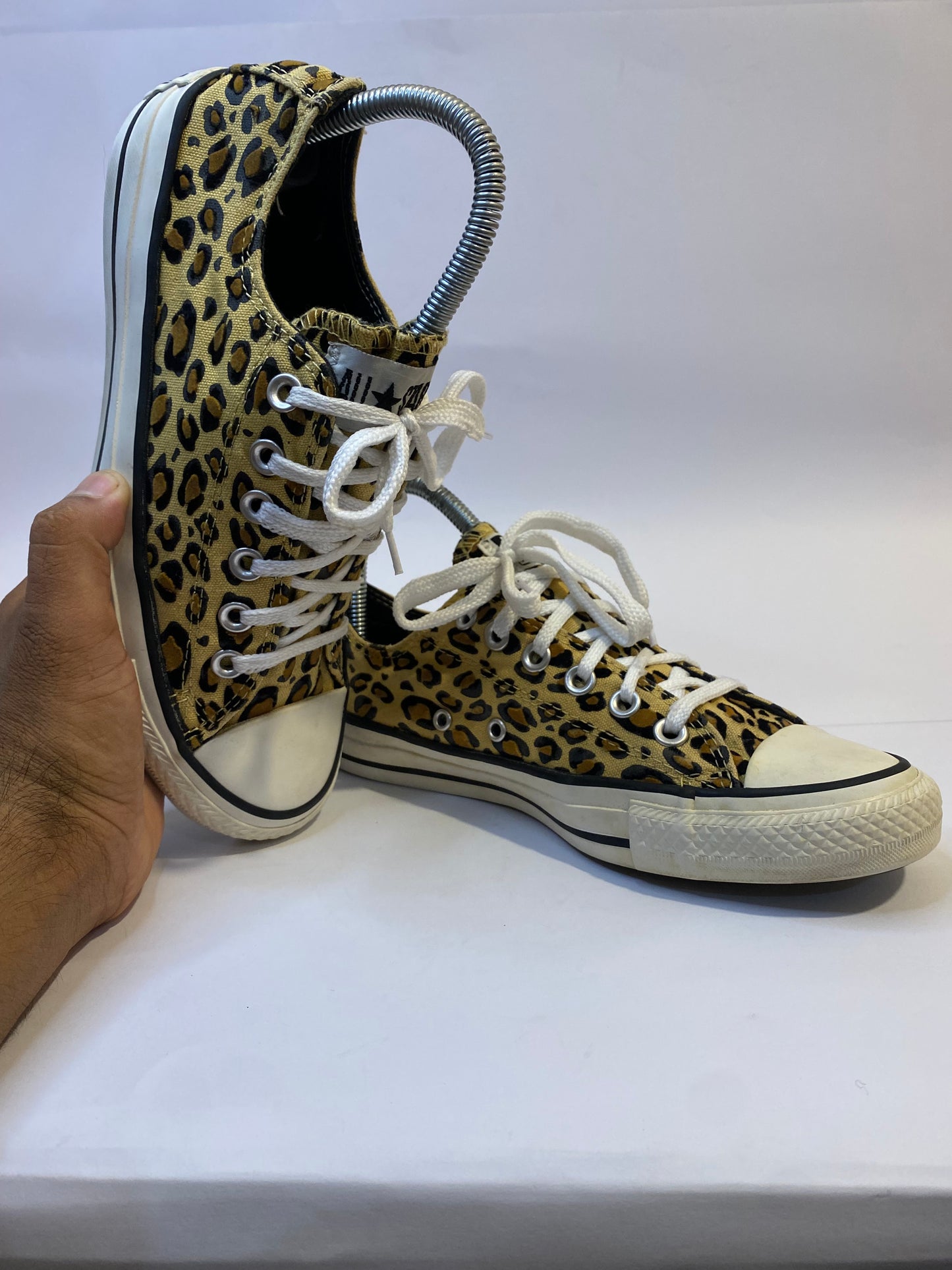 Converse Pearl Grey Print Low-Top Sneakers