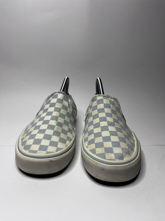Vans Blue and White Check-board Low-Top Sneakers