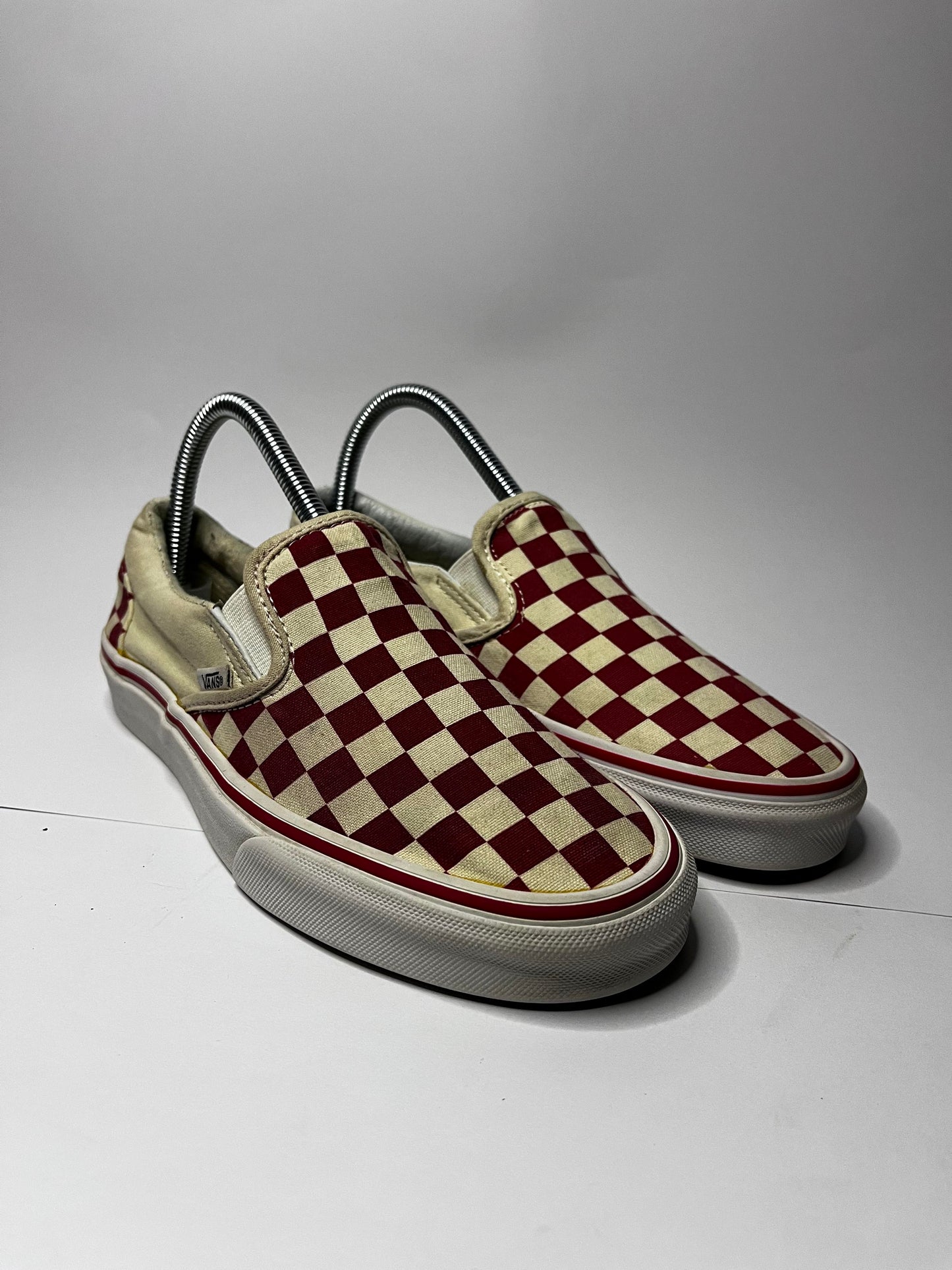 Vans Red Check-board  Low-Top Sneakers
