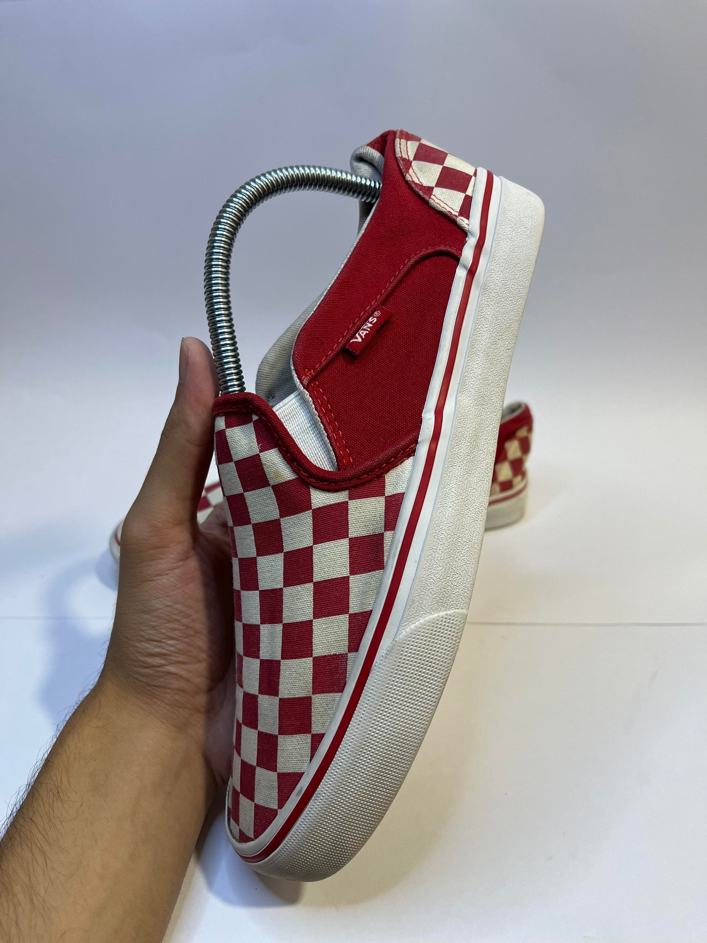 Vans Red and White Check-board	Low-Top Sneakers