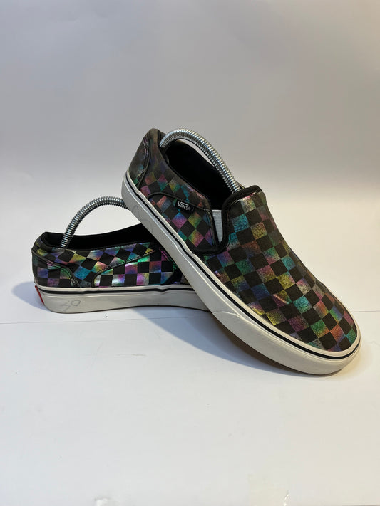 Vans Slip-On – Plain Tele Grey with Turkish Rose Design
