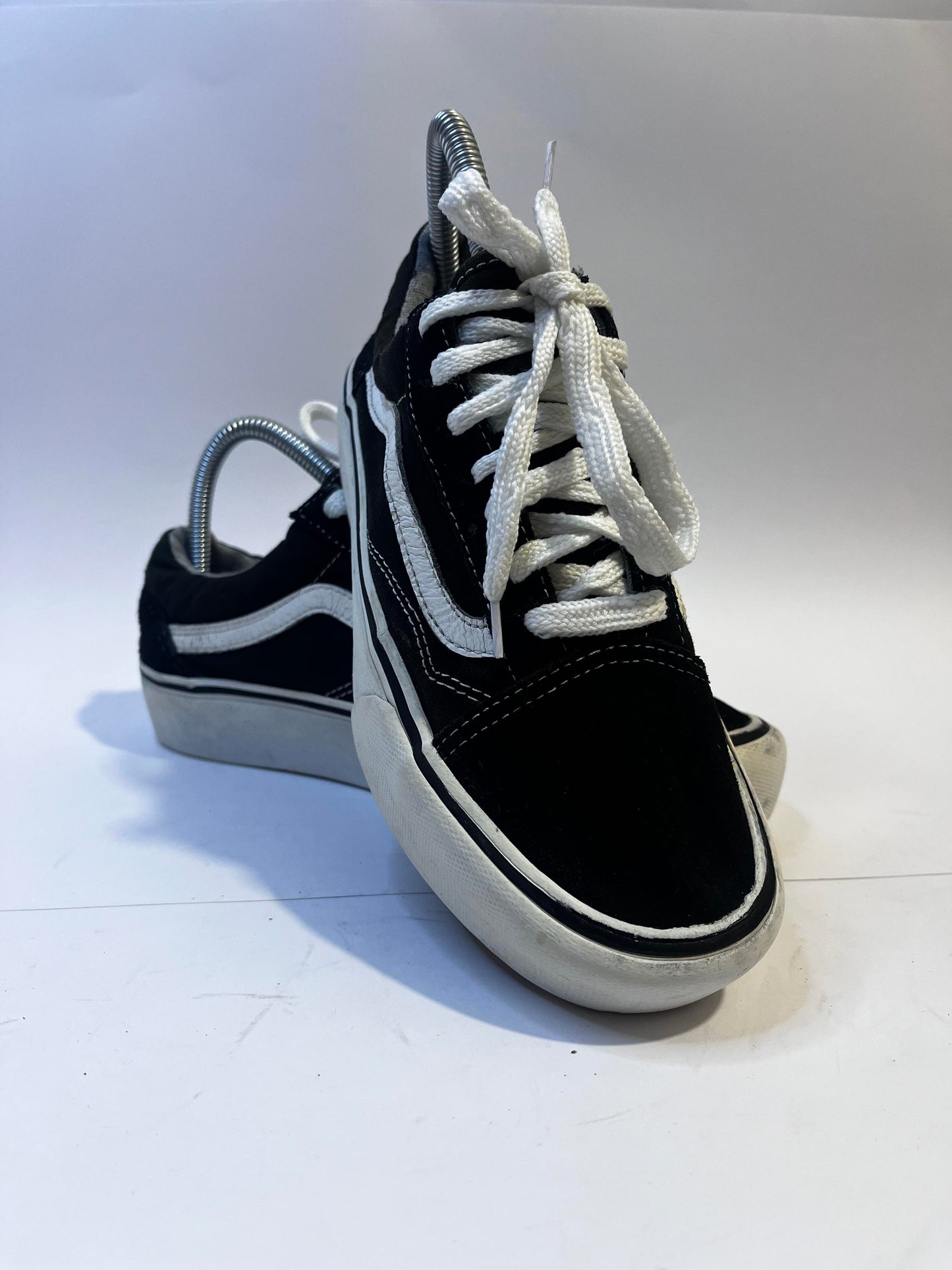 Vans Black and Red Low-Top Sneakers