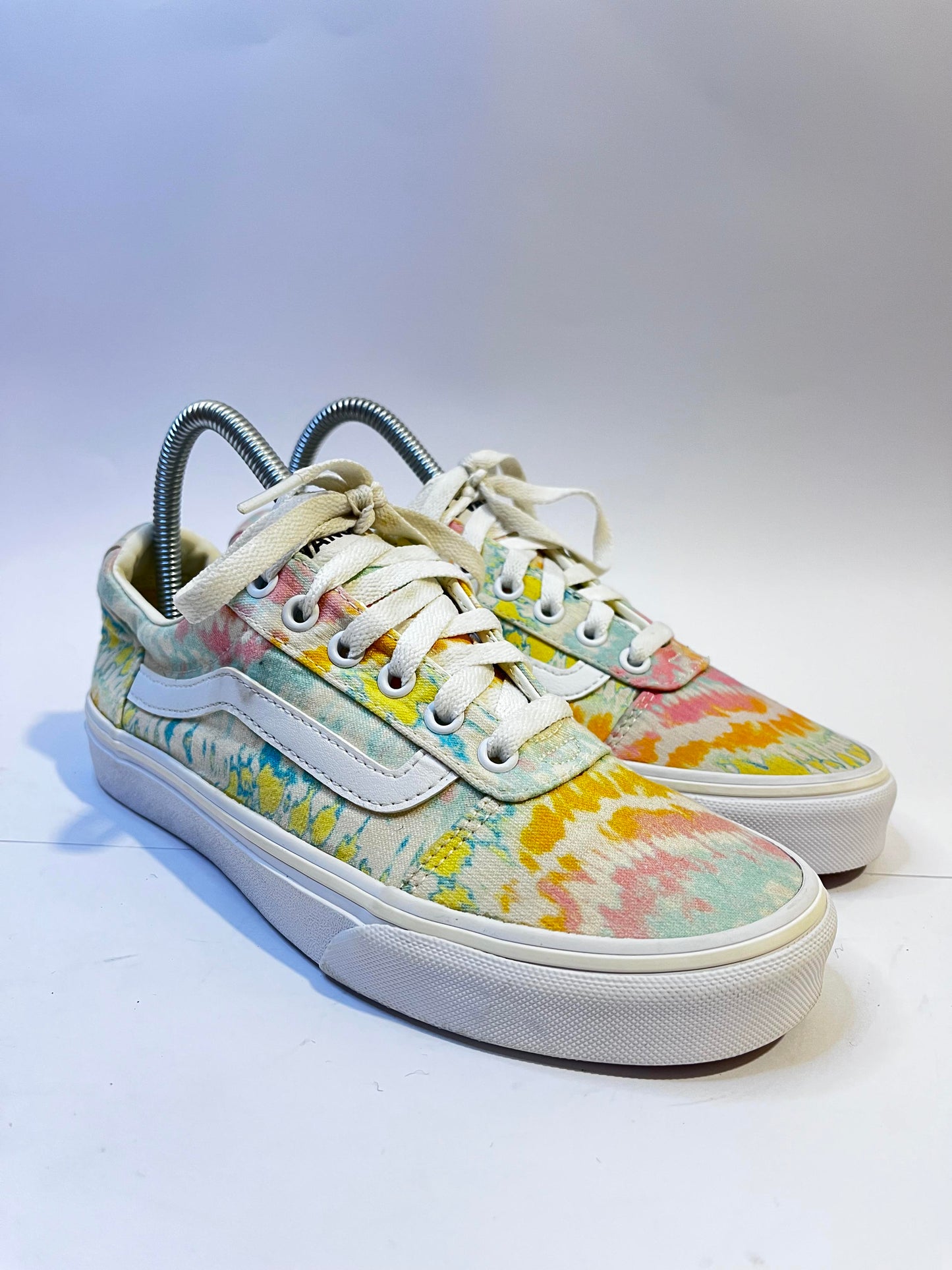 Vans White Yellow Low-Top Sneakers