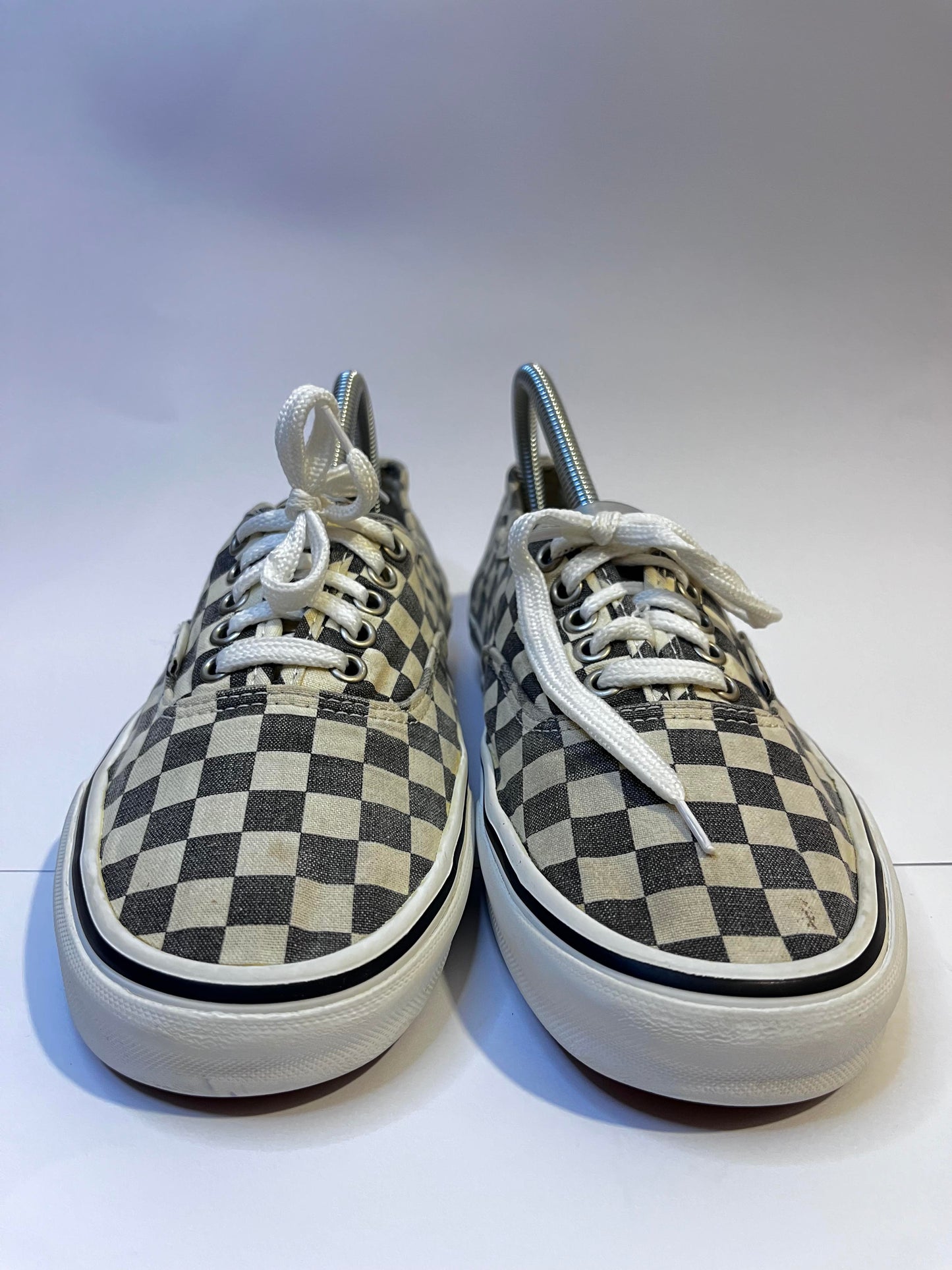 Vans White Checkerboard Low-Top Sneakers