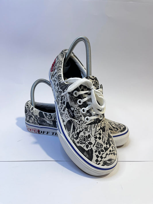 Vans Black and White Low-Top Sneakers