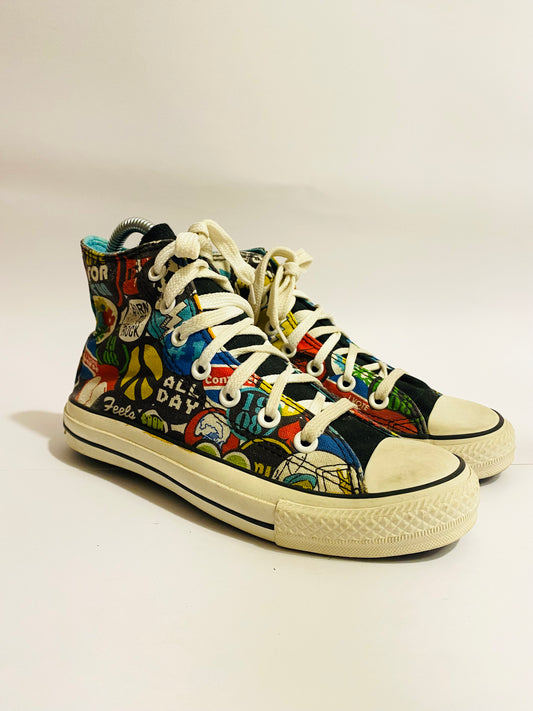 Converse Multicolor Print High-Top Sneakers