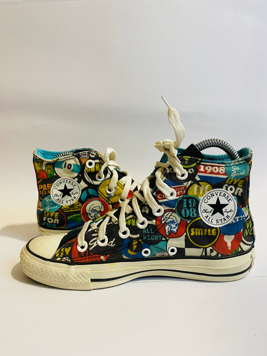 Converse Multicolor Print High-Top Sneakers