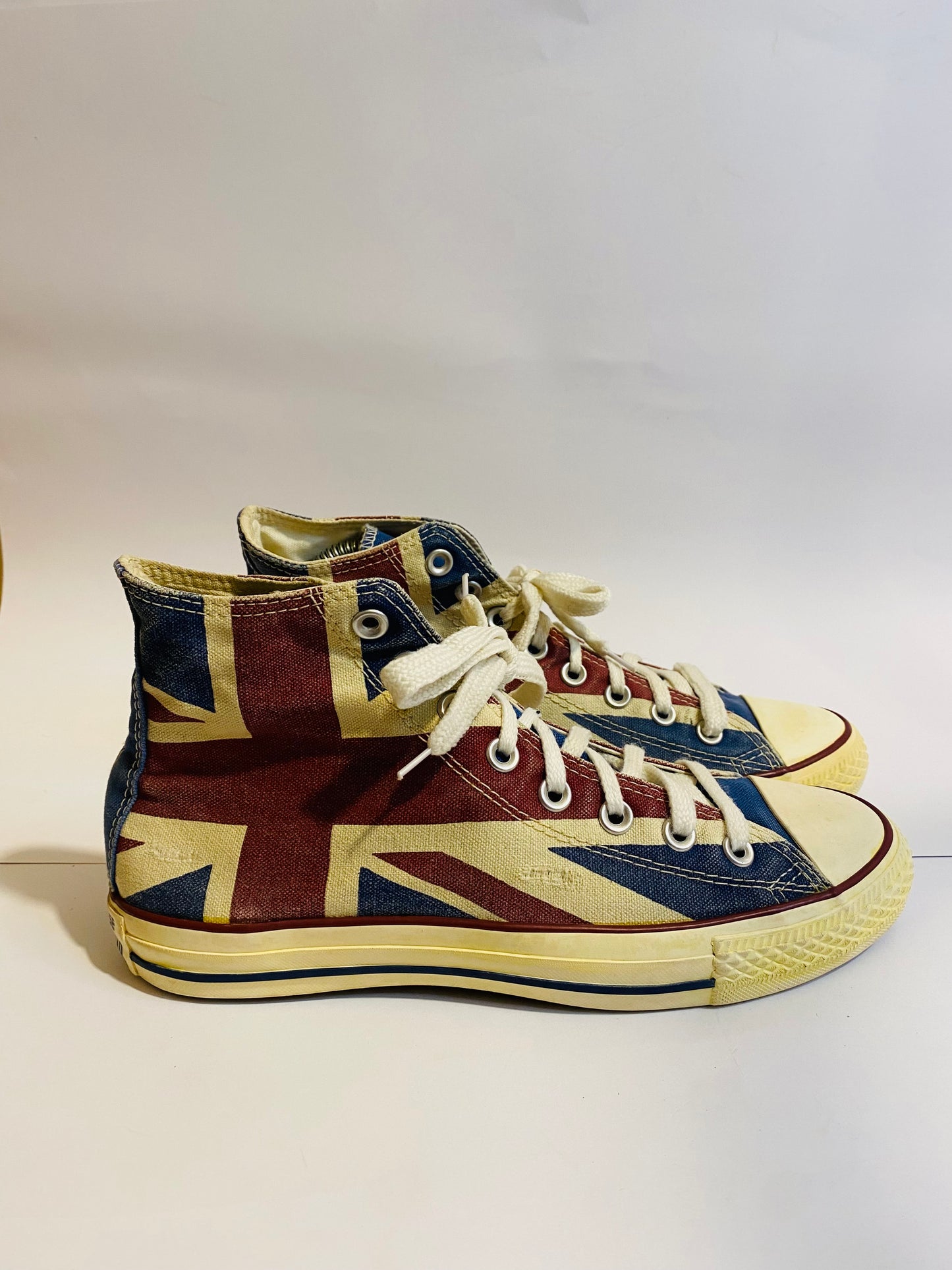 Converse Red and White High-Top Sneakers